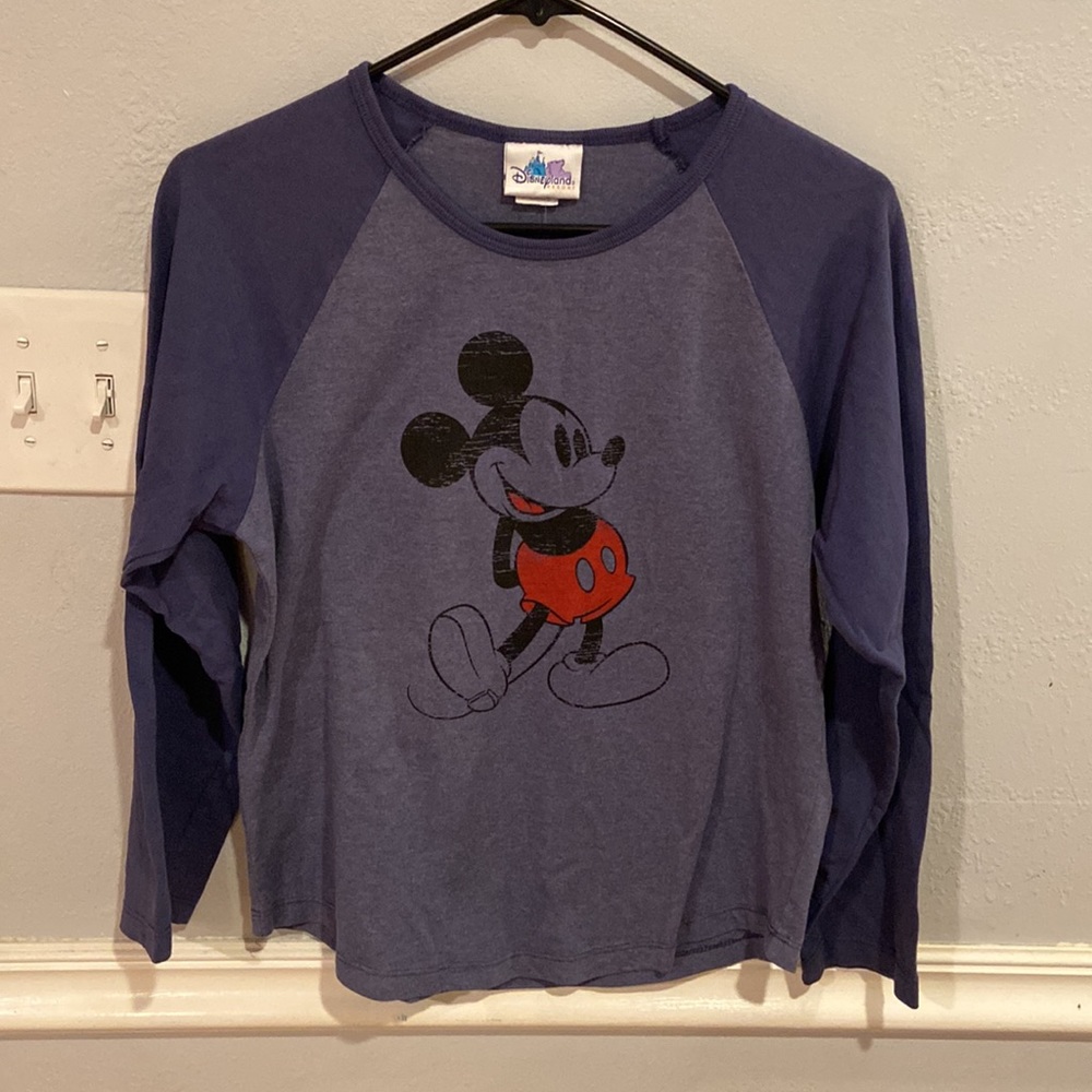 Vintage Made in USA 90 s DISNEYLAND RESORT  Mickey Mouse baseball tee